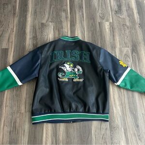 Notre Dame brand new black leather jacket